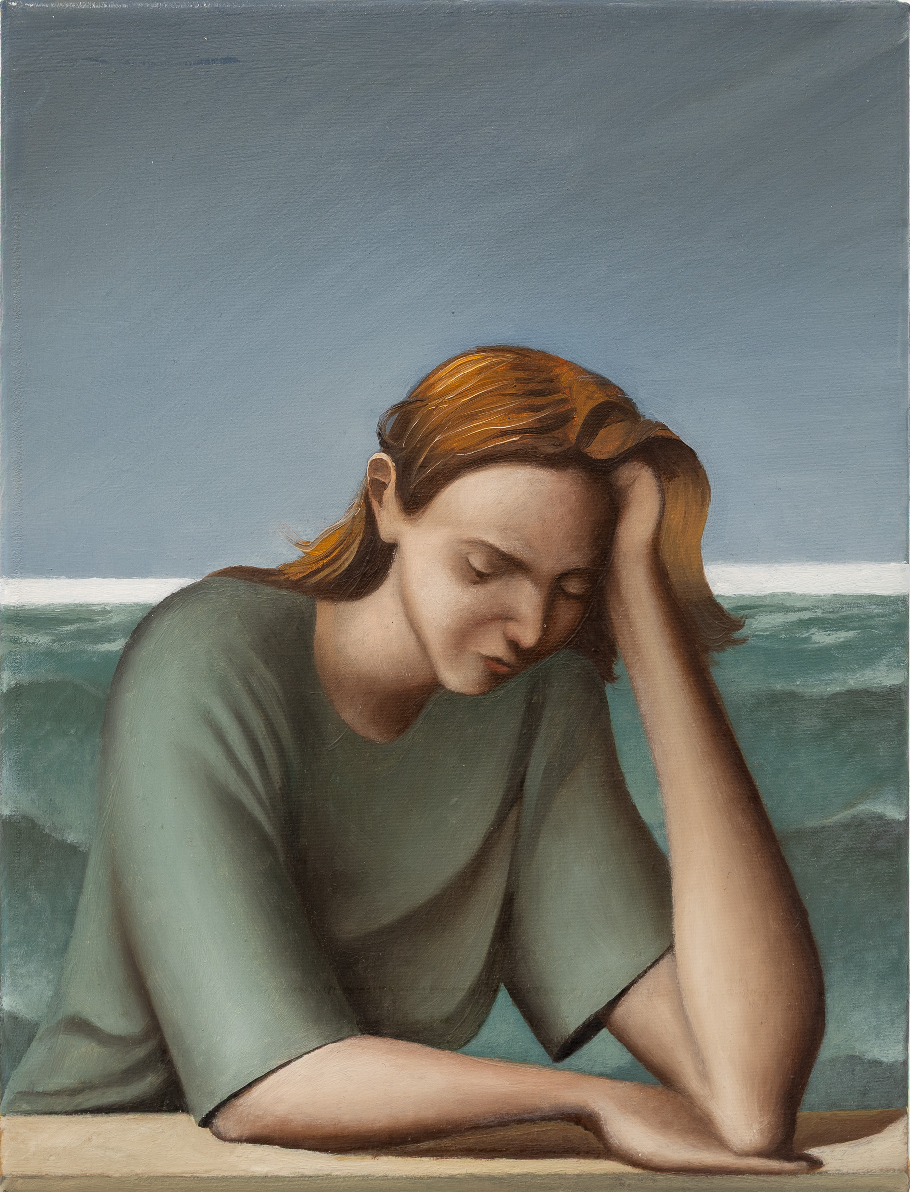 Justin Liam O'Brien, Confounded Youth, 2025, Oil on canvas, 12 × 9 1/10 in | 30.5 × 23 cm